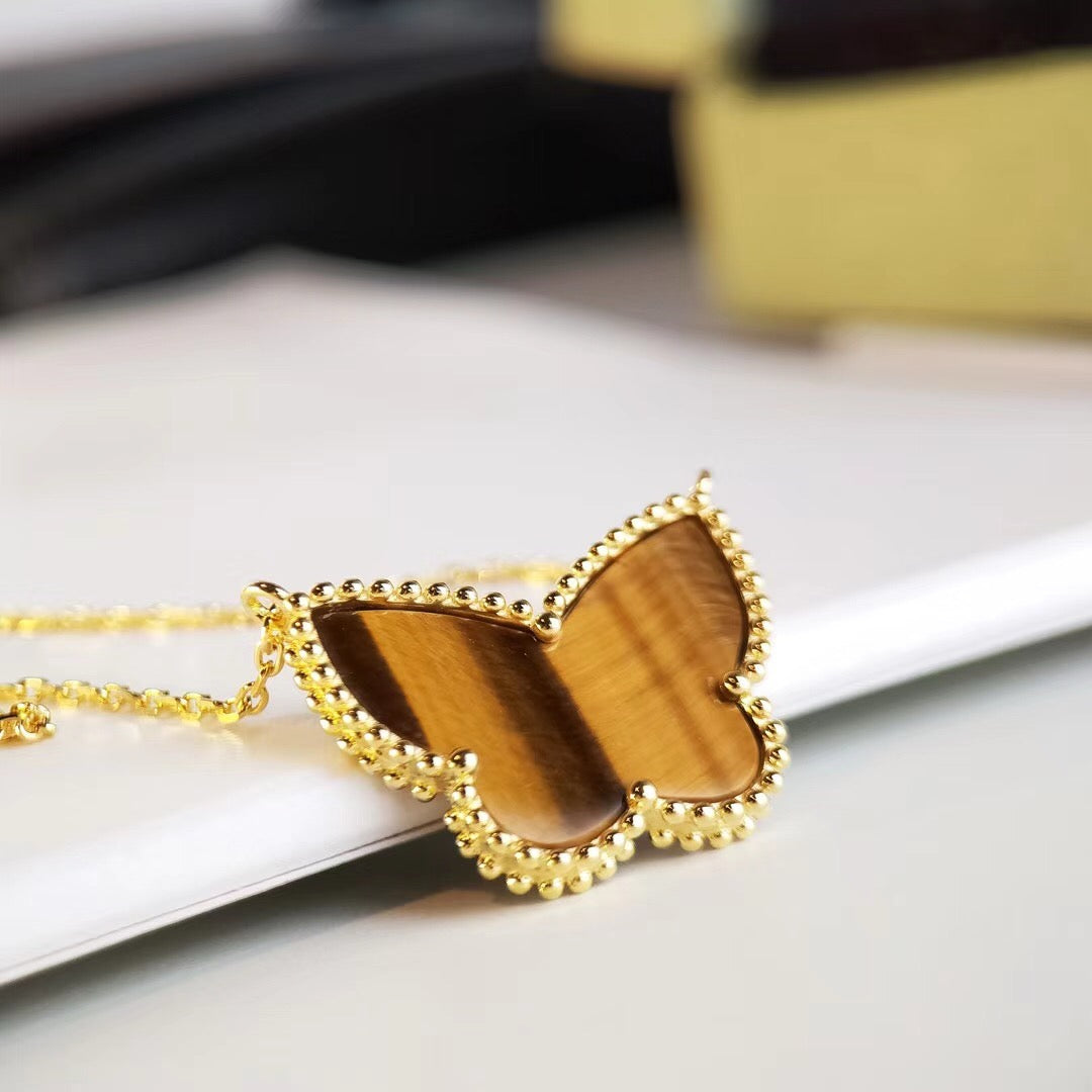 TIGER__ EYE BUTTERFLY NECKLACE
