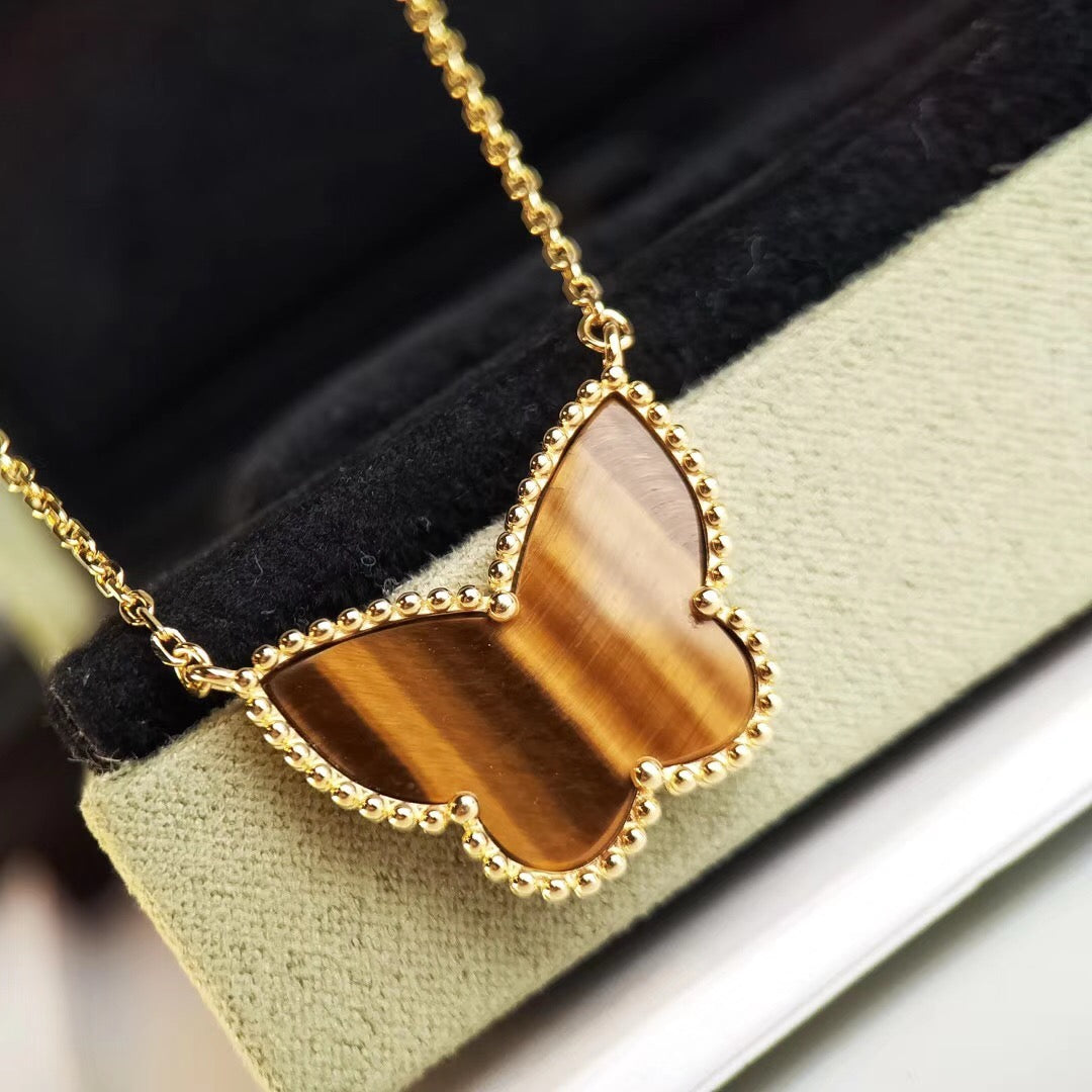 TIGER__ EYE BUTTERFLY NECKLACE