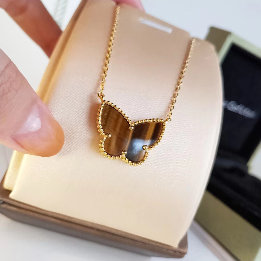 TIGER__ EYE BUTTERFLY NECKLACE