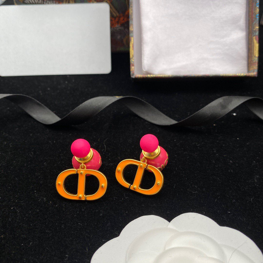 CD PEARL ROSE GOLD EARRINGS