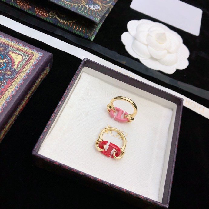 CD RED AND ROSE GOLD RING