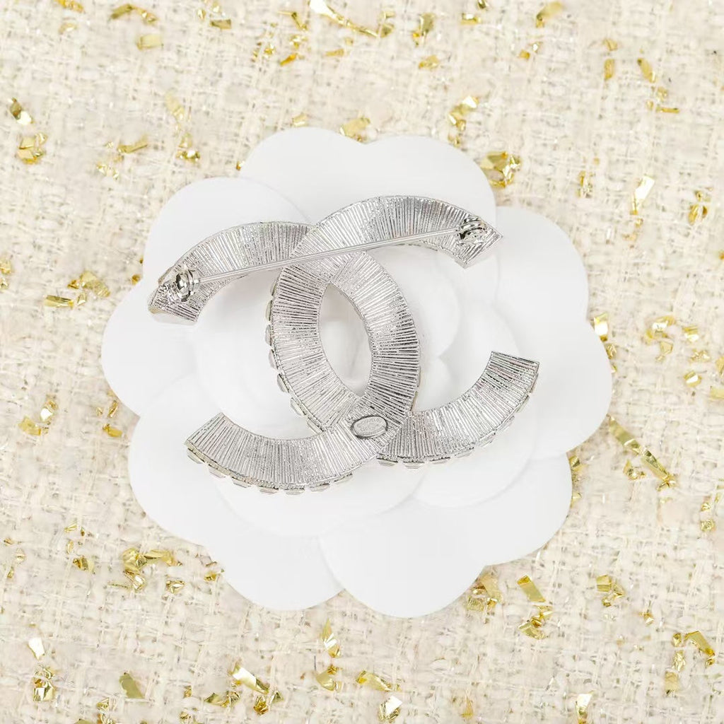 CHANE BAGUETTE CRYSTALS CC BROOCH