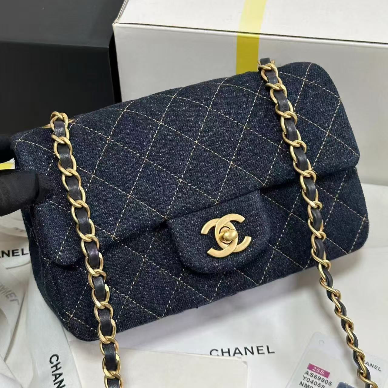 CC 25C DARK BLUE DENIM GOLD HARDWARE