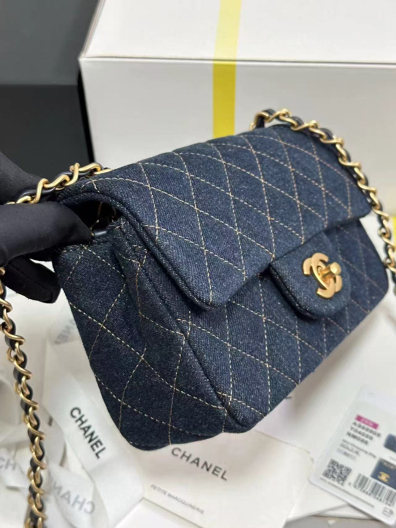 CC 25C DARK BLUE DENIM GOLD HARDWARE
