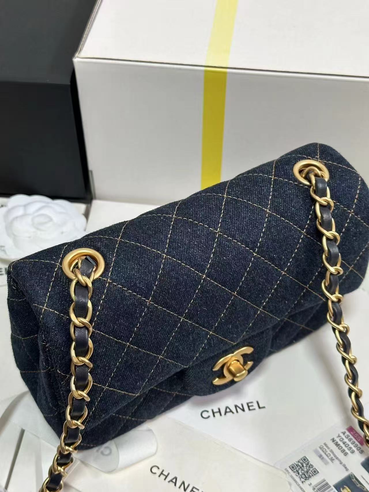 CC 25C DARK BLUE DENIM GOLD HARDWARE