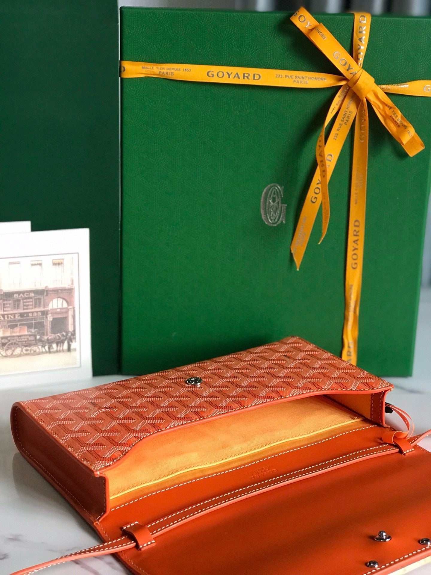 GOYARD MONTE CARLO MINI 25CM ORANGE LEATHER