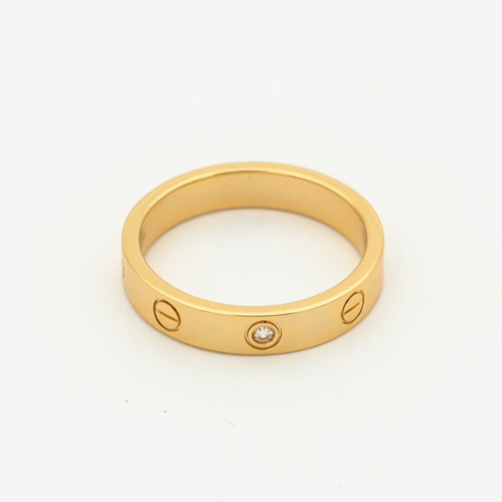 LOVE RING 4MM 1 DIAMOND ROSE GOLD