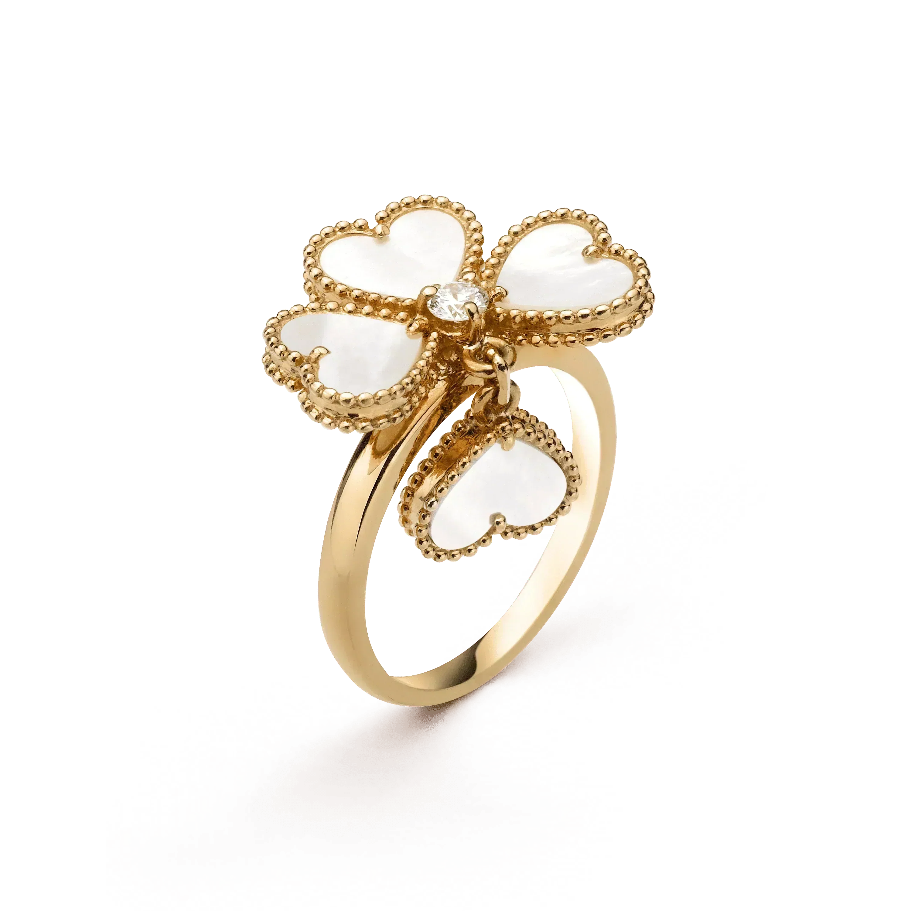 SWEET CLOVER WHITE MOP RING