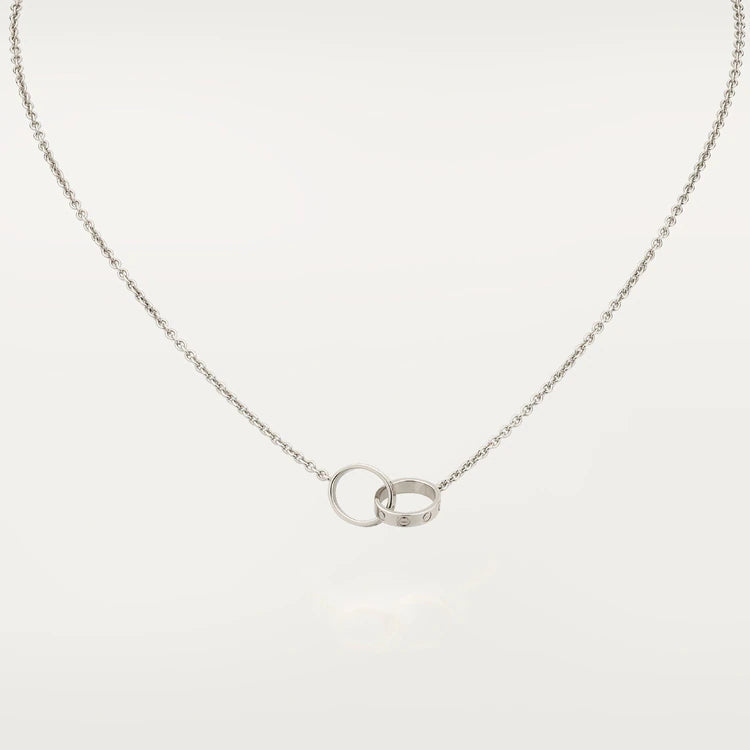 LOVE NECKLACE ROSE GOLD AND SILVER