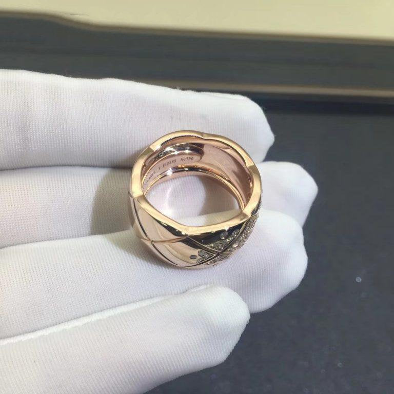 CRUSH RING 10MM ROSE GOLD DIAMOND