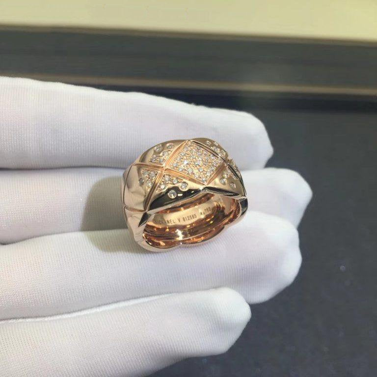 CRUSH RING 10MM ROSE GOLD DIAMOND