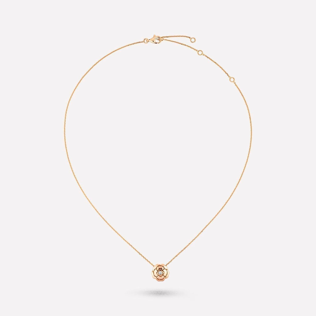 EXTRAIT DE CAMELIA NECKLACE ROSE GOLD DIAMOND