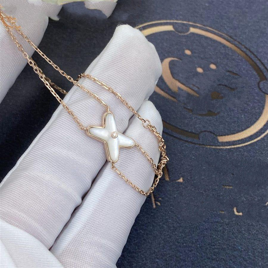 JEUX BRACELET WHITE MOP ROSE GOLD 1 DIAMOND