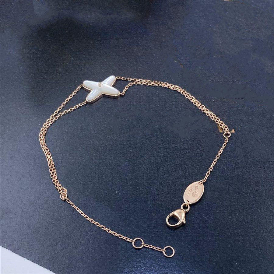 JEUX BRACELET WHITE MOP ROSE GOLD 1 DIAMOND