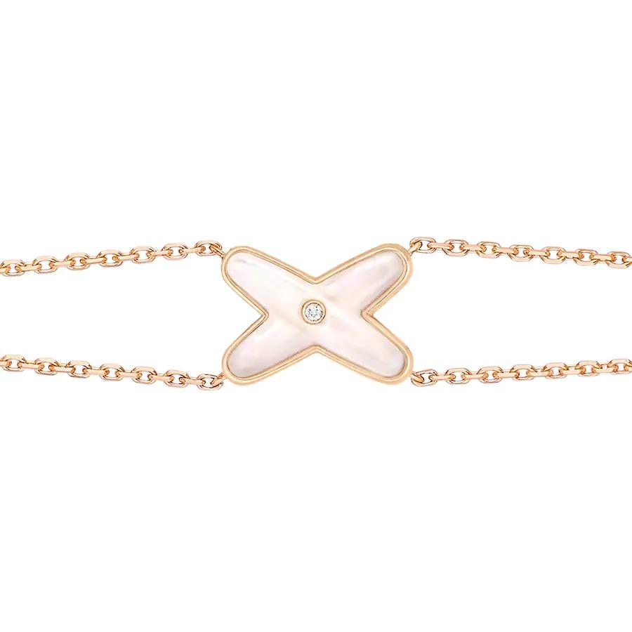 JEUX BRACELET WHITE MOP ROSE GOLD 1 DIAMOND