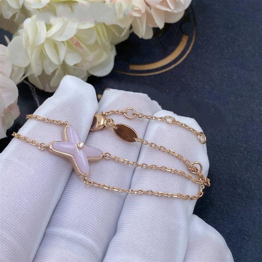 JEUX BRACELET PINK MOP ROSE GOLD 1 DIAMOND