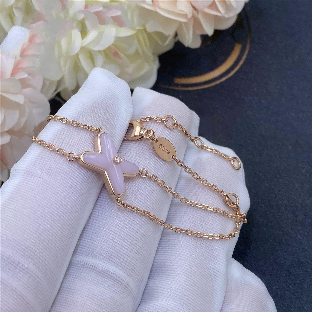 JEUX BRACELET PINK MOP ROSE GOLD 1 DIAMOND