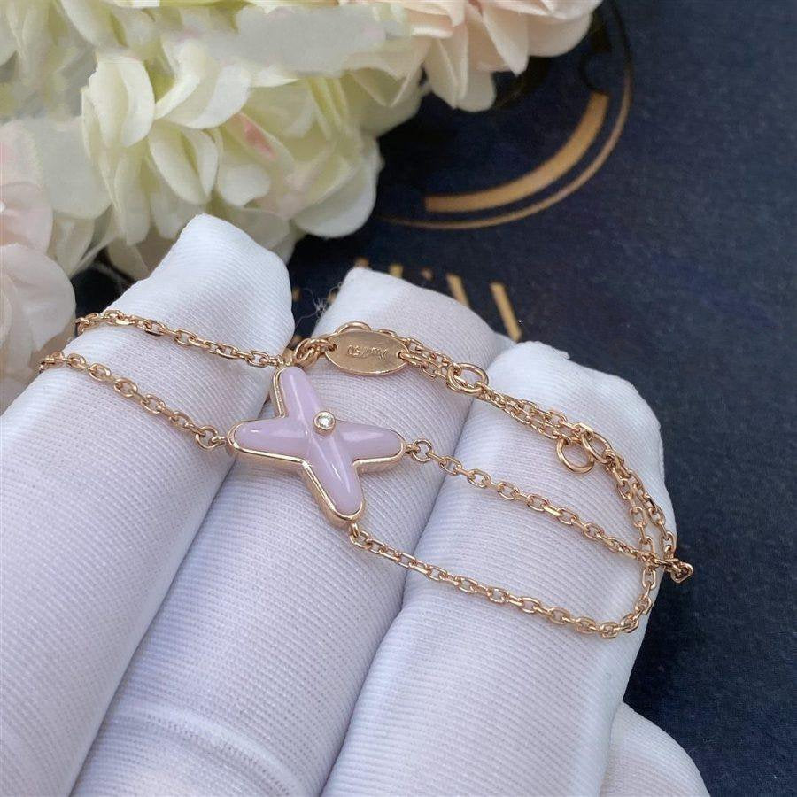 JEUX BRACELET PINK MOP ROSE GOLD 1 DIAMOND
