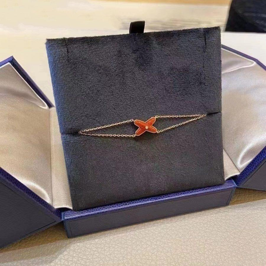 JEUX BRACELET CARNELIAN ROSE GOLD 1 DIAMOND