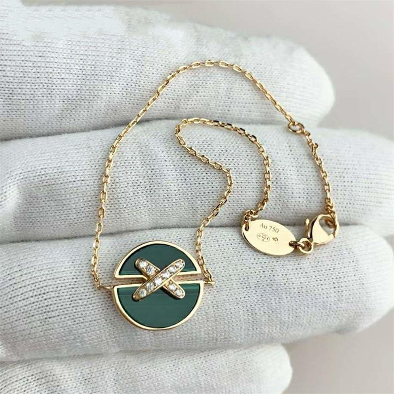 JEUX DE BRACELET MALACHITE ROSE GOLD DIAMONDS