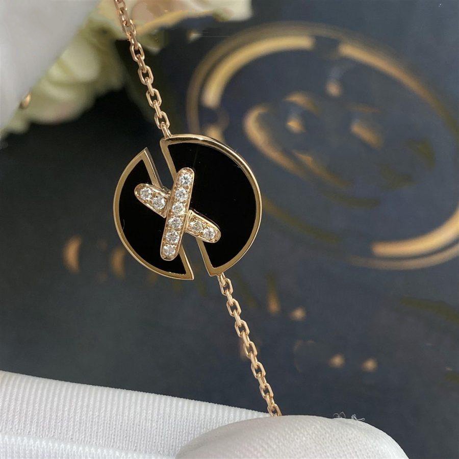 JEUX DE BRACELET ONYX ROSE GOLD DIAMOND