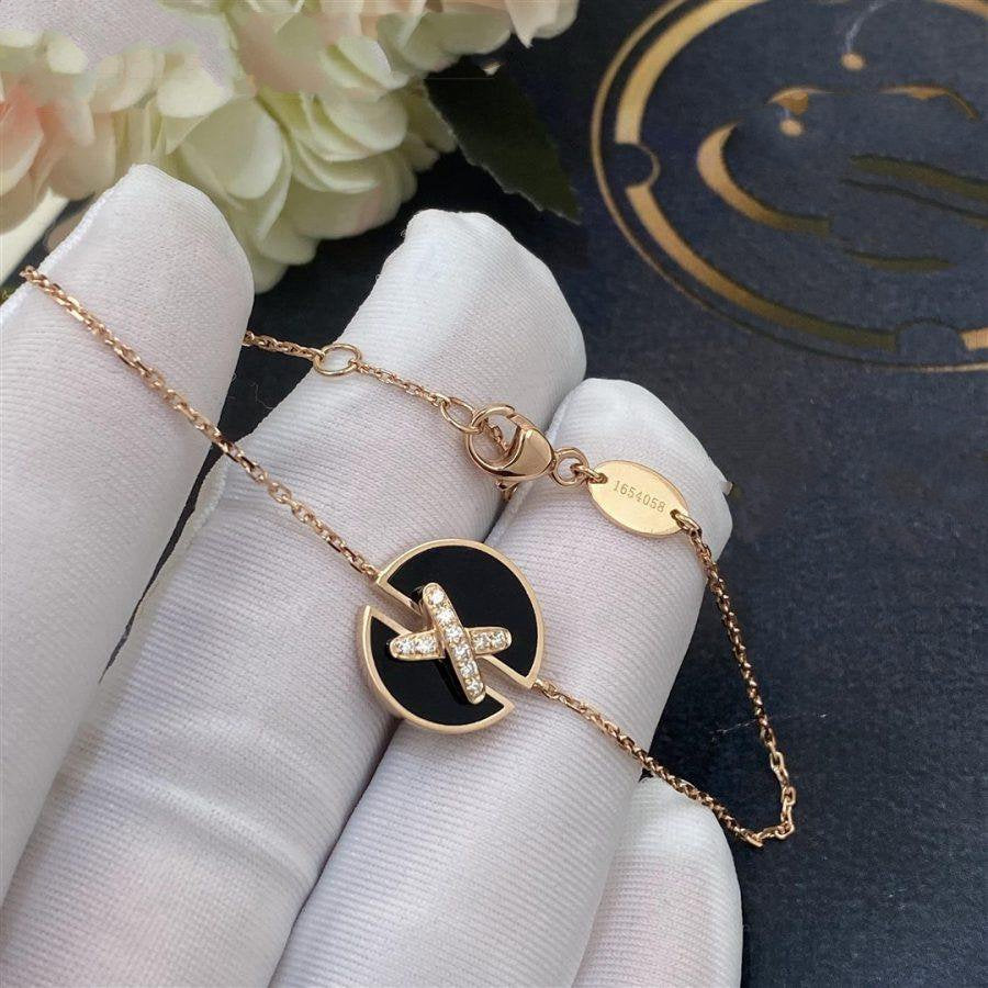 JEUX DE BRACELET ONYX ROSE GOLD DIAMOND