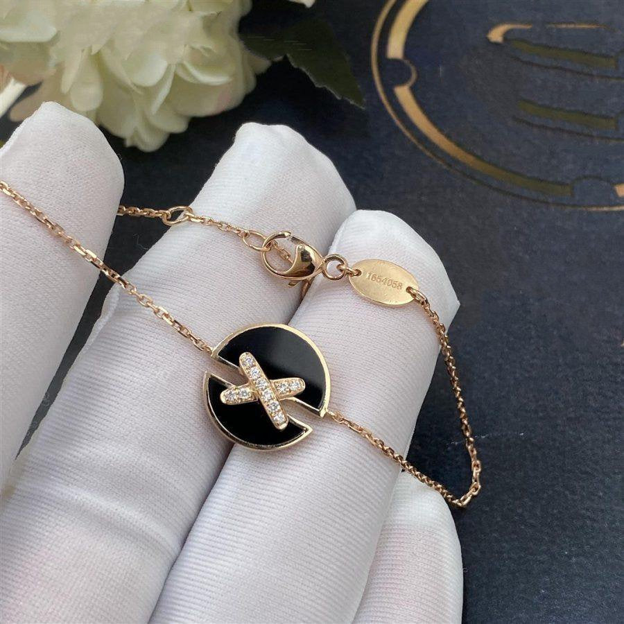 JEUX DE BRACELET ONYX ROSE GOLD DIAMOND