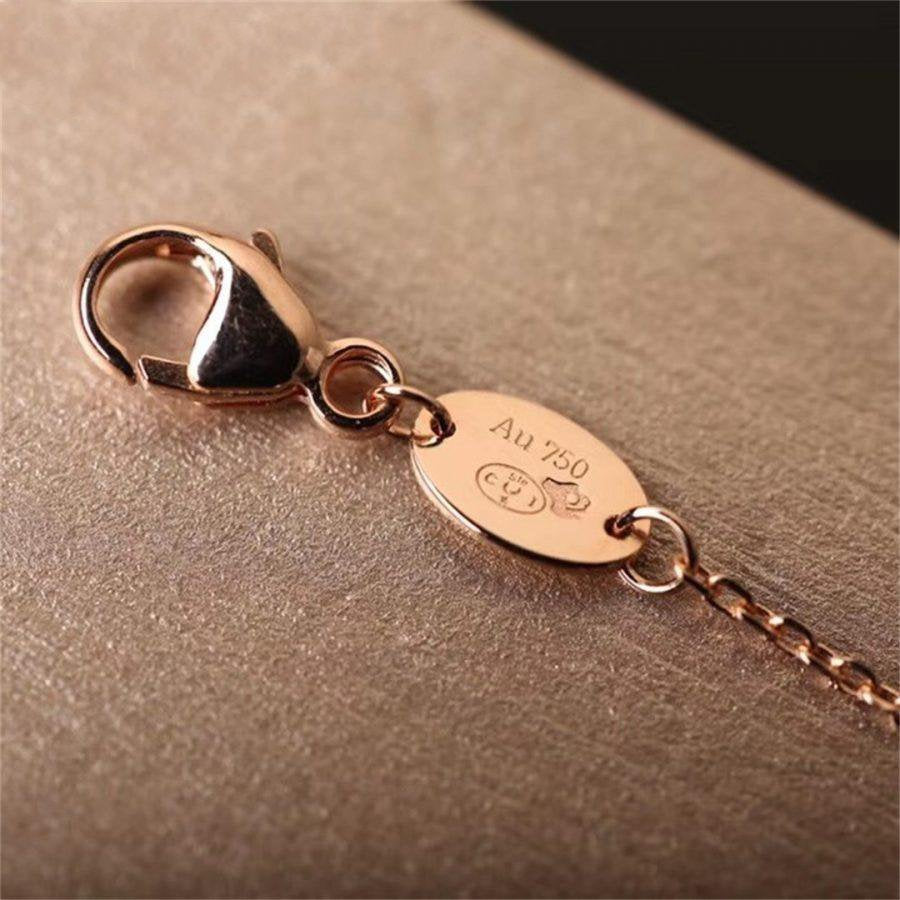 HOLLOW DESIGN FOUR-LEAF CLOVER FLOWER SHAPE RING