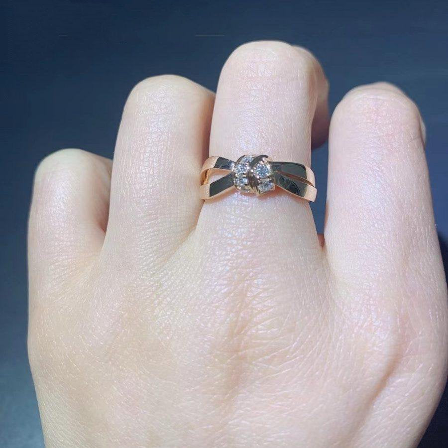 LIENS RING ROSE GOLD DIAMOND