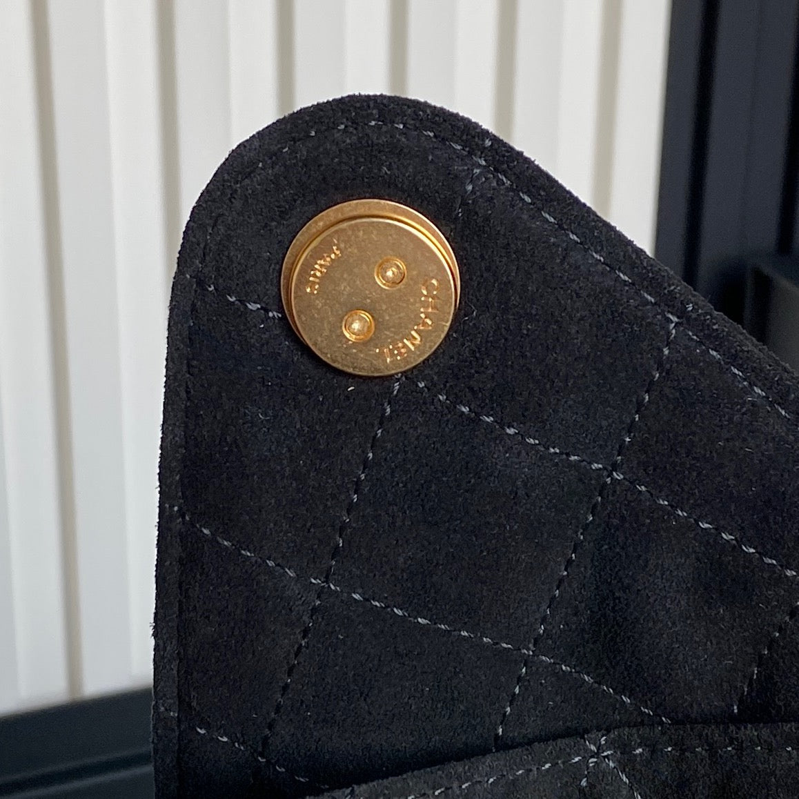 CC 25C HOBO BAG 40CM BLACK SUEDE
