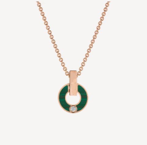 GARI NECKLACE ROSE GOLD MALACHITE